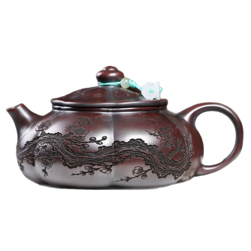 Handmade Ribbed Cold River Plum Seeking handmade teapot - Image 2