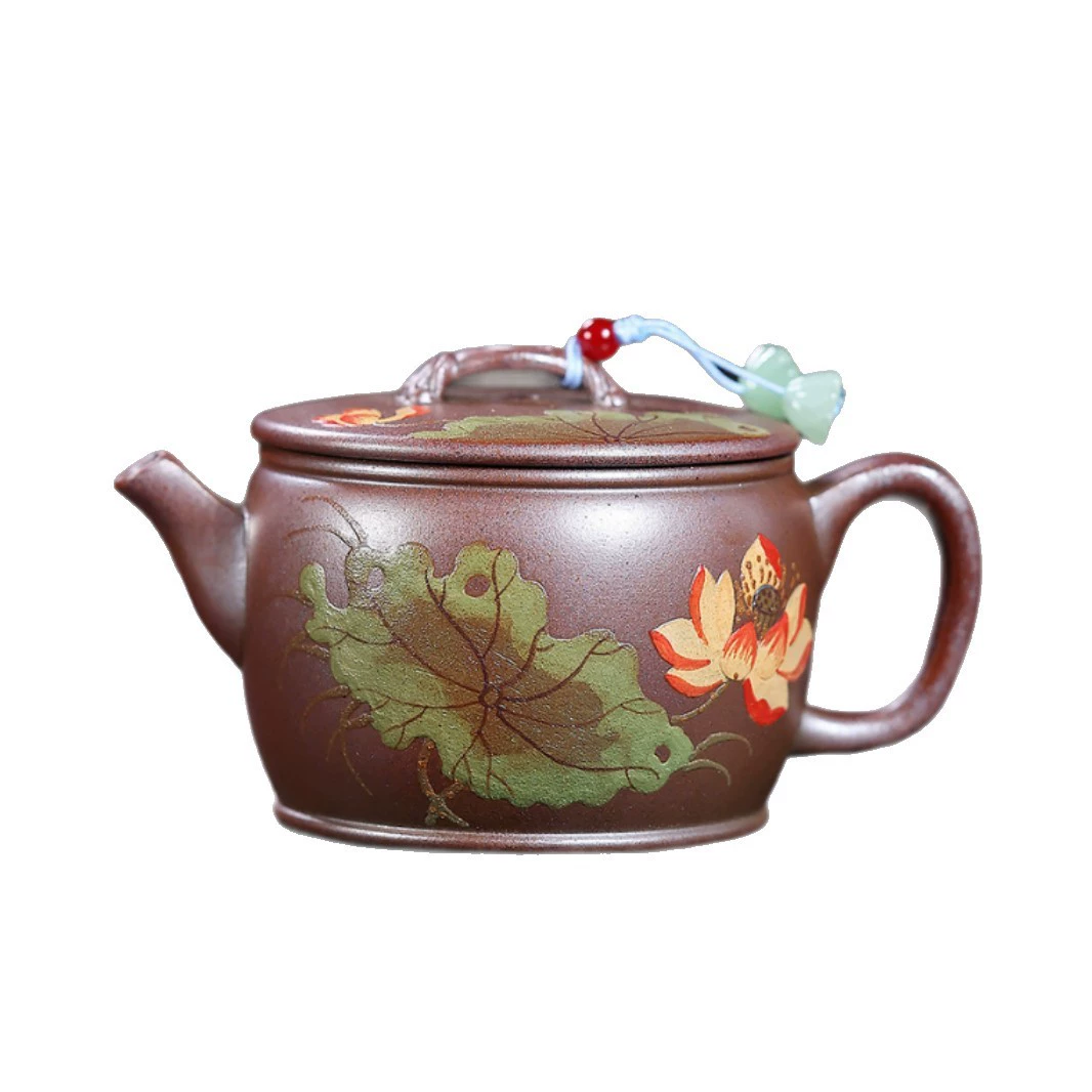 Full Handmade Wood-Fired Lotus Han Wa Clay Tea Pot - Image 2