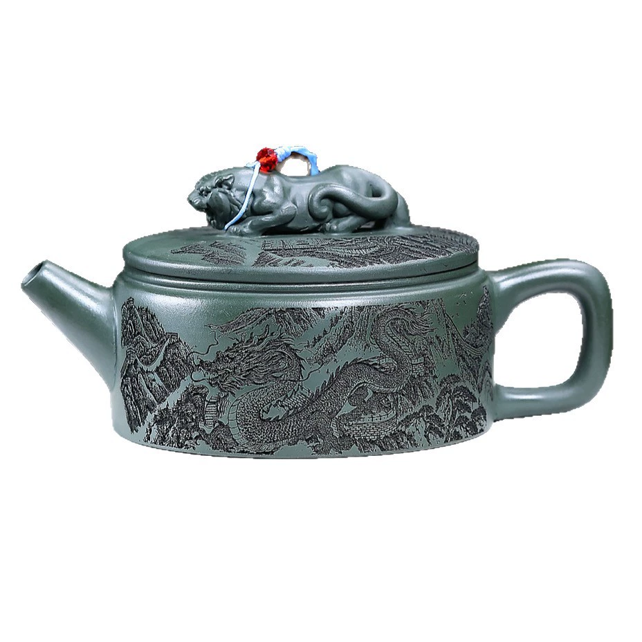 Handmade Crouching Tiger Hidden Dragon Zisha Teapot - Image 2
