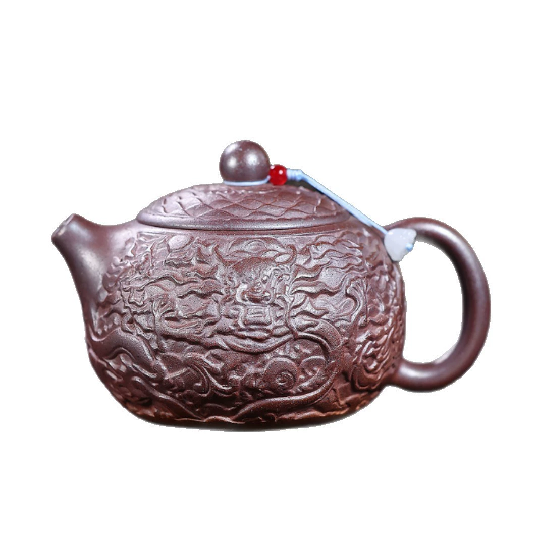 Handmade Dragon Pattern Xishi Chinese Tea Kettles - Image 2