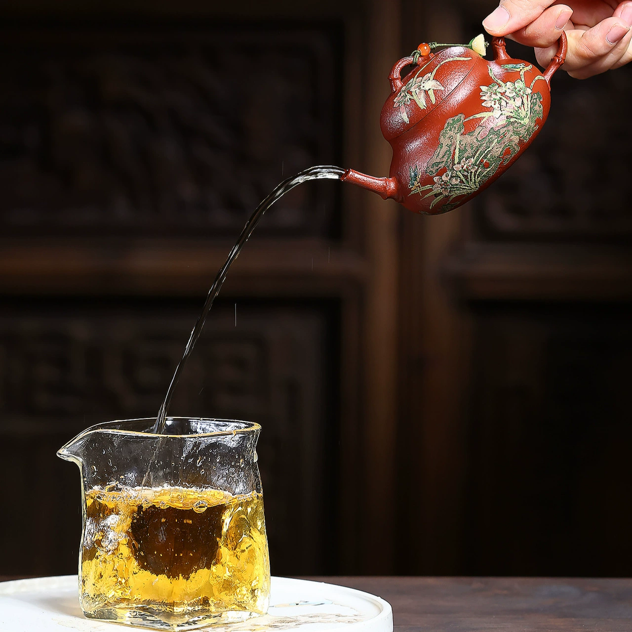 Handmade Subtle Orchid Fragrance High-end Yixing Tea Pot - Image 3