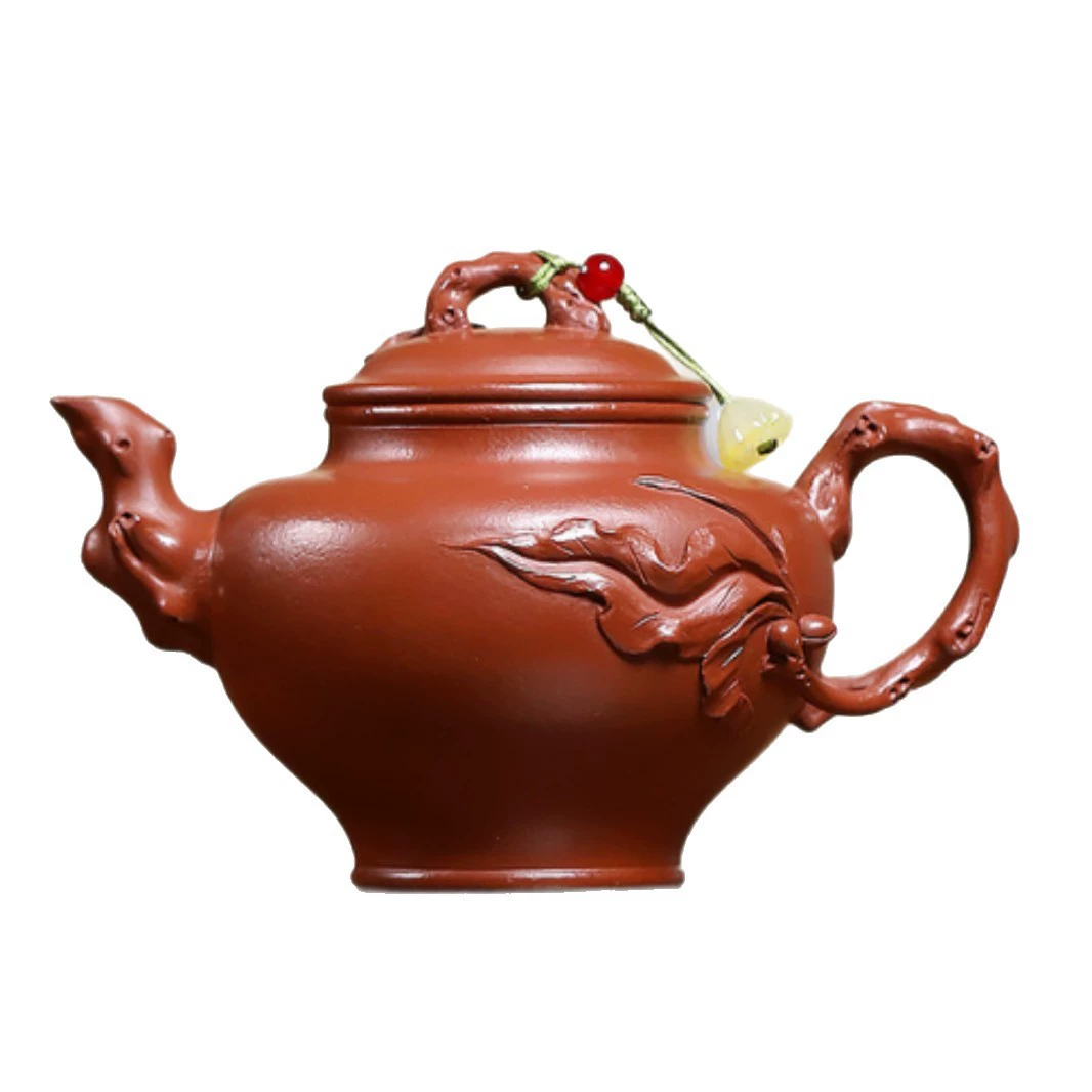 Semi Handmade Vines Blossom Spring Home Use Yixing Clay Teapot - Image 2