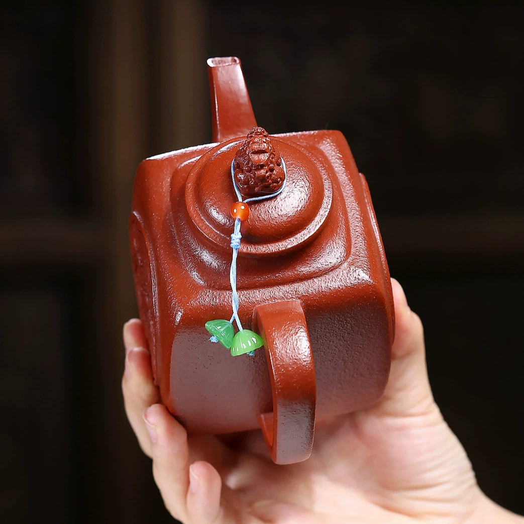 Semi Handmade Square Dragon Phoenix Chinese Tea Kettles - Image 4