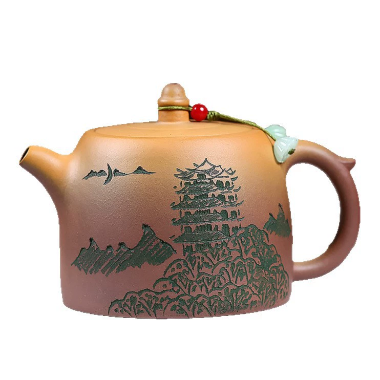 Handmade Two-tone Jinglan Chinese Yixing Clay Teapot - Image 2