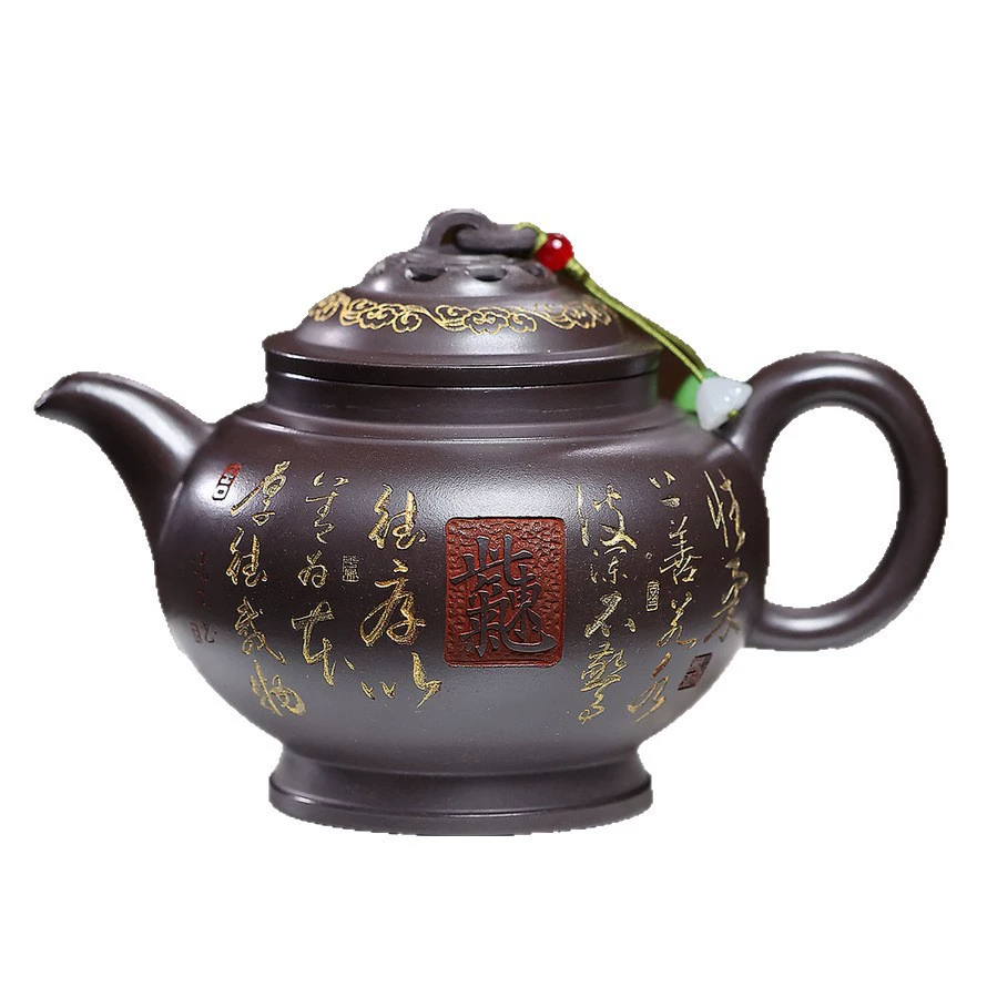 Handmade Jinlong Duozhi Large‑Capacity Zisha Teapot - Image 2