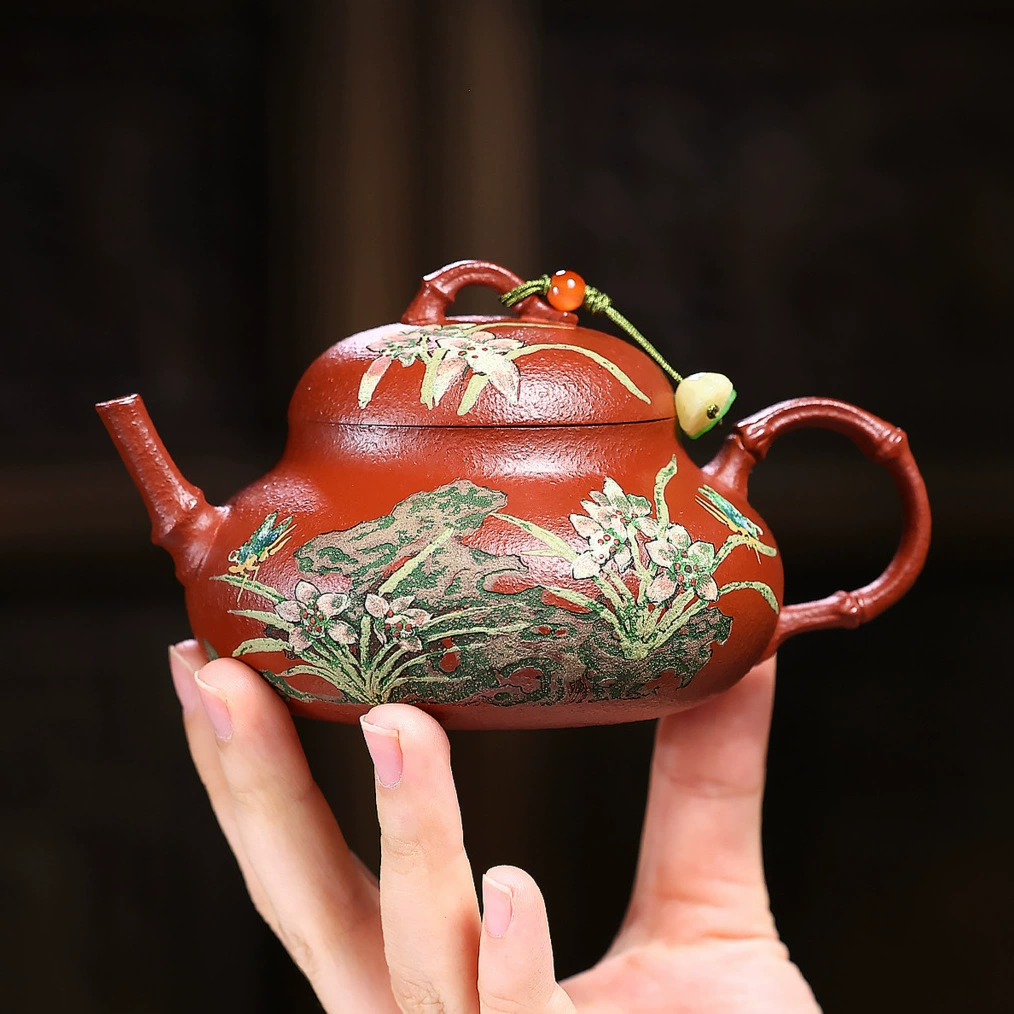 Handmade Subtle Orchid Fragrance High-end Yixing Tea Pot - Image 5
