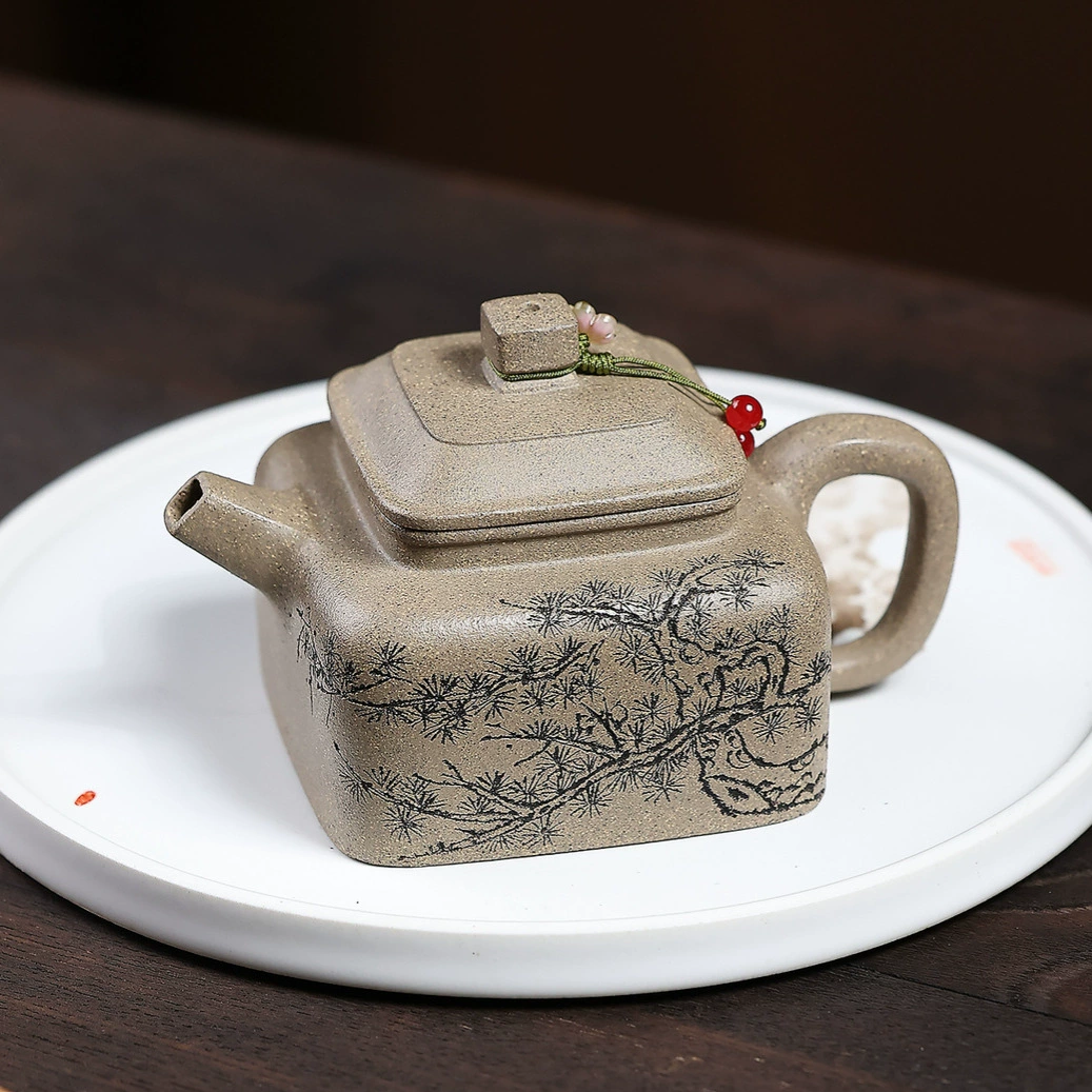 Semi‑Handmade Songying Sifang Dezhong Zisha Teapot - Image 3