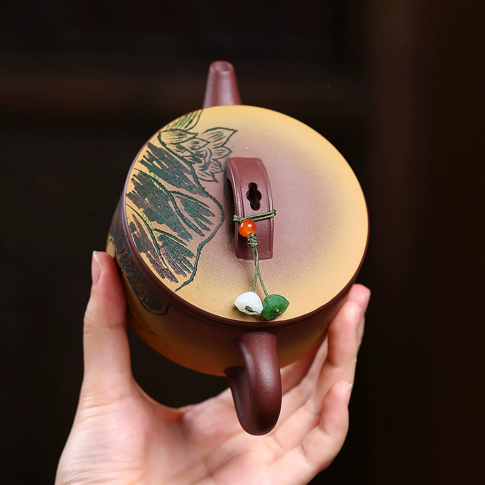 Semi-handmade Elegant Two-tone Hanwa Yixing Clay Teapots for Home Use - Image 4
