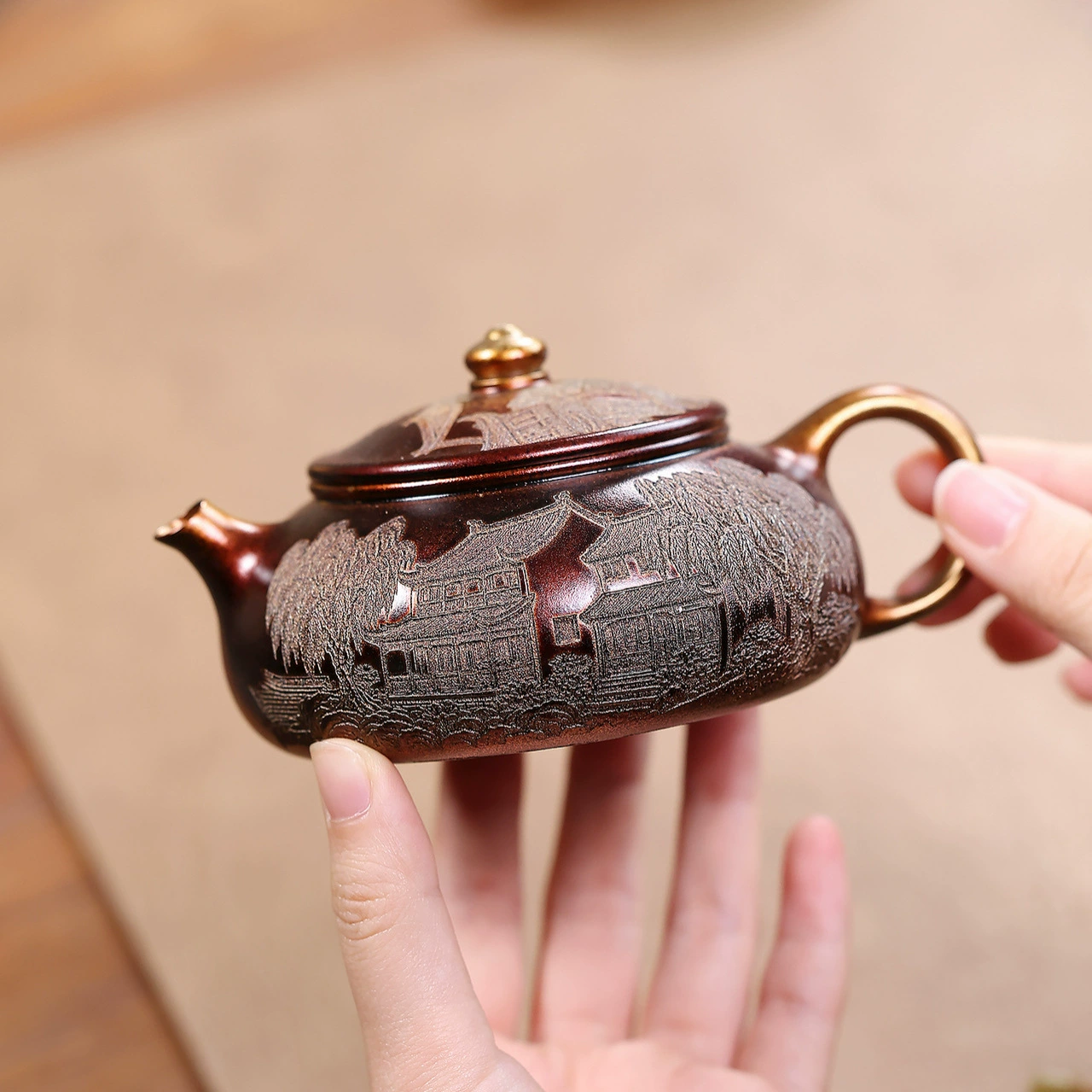 Handmade Shell‑Fired Hanjiang Chinese Tea kettle - Image 5