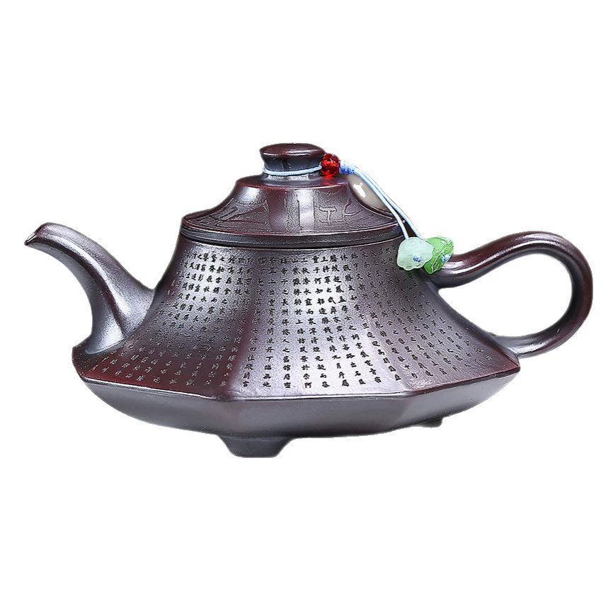 Handmade Octagonal Cloud Furnace Yixing Clay Teapot - Image 2
