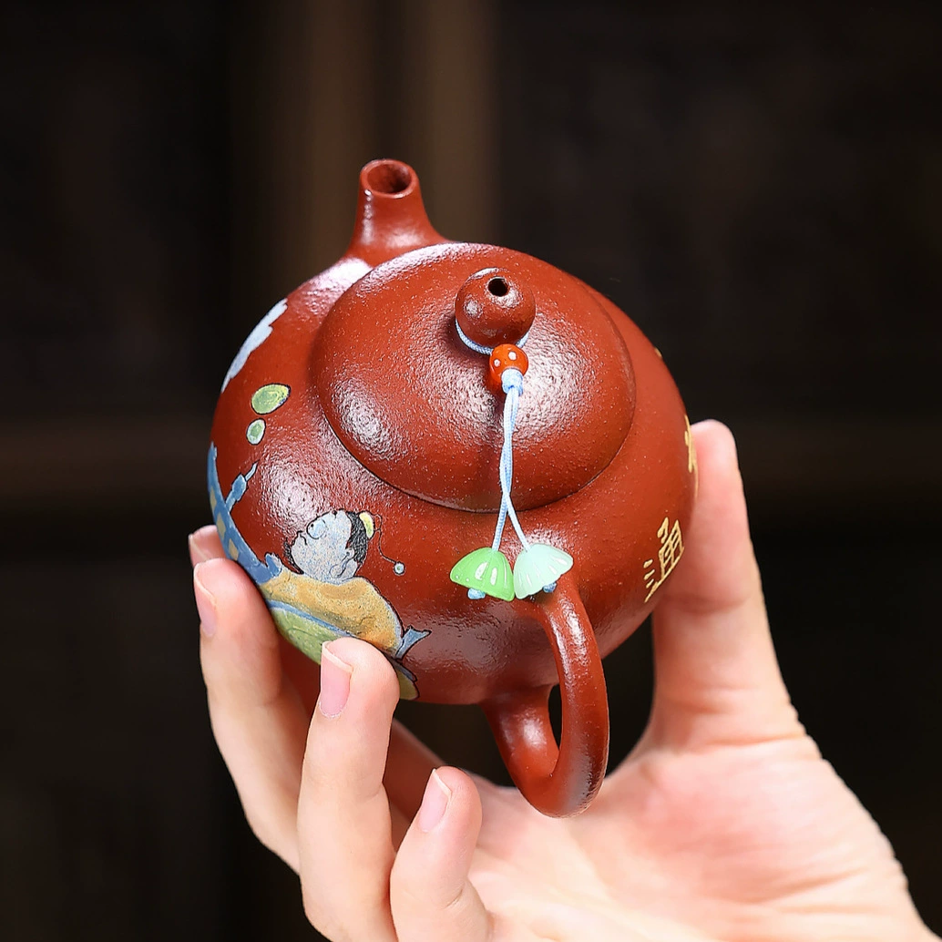 Handmade Prosperity Wealth Wendan Zisha Clay Teapot - Image 4