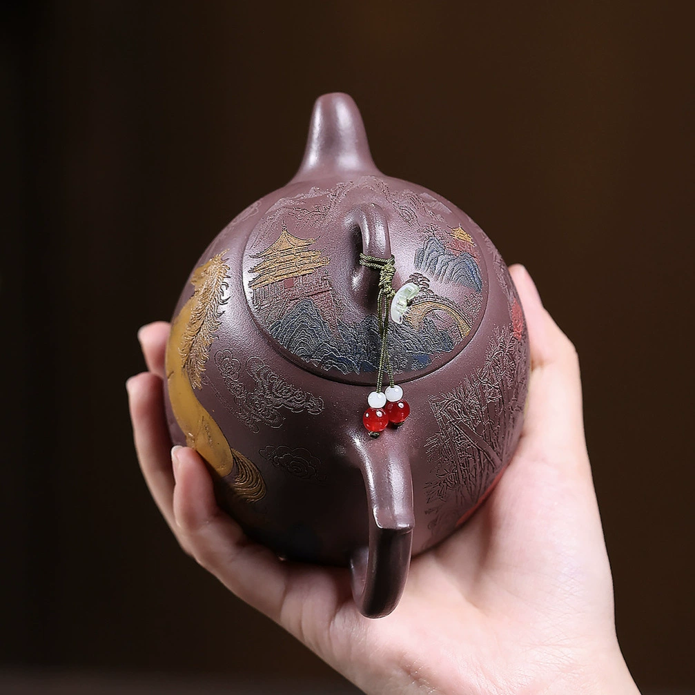 Steed Engraved Handcrafted Qinquan Chinese Tea Kettles - Image 4