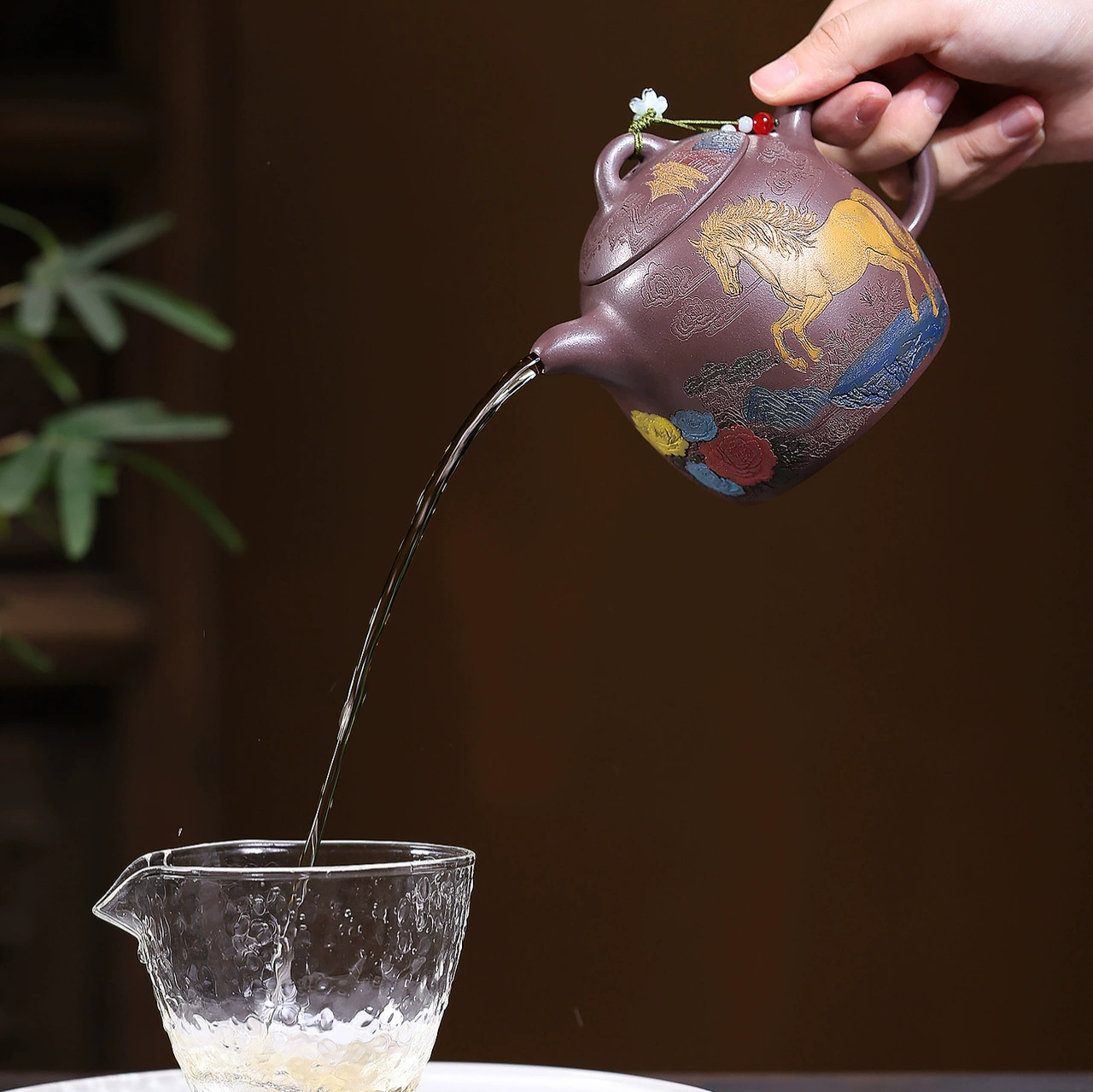 Steed Engraved Handcrafted Qinquan Chinese Tea Kettles - Image 5