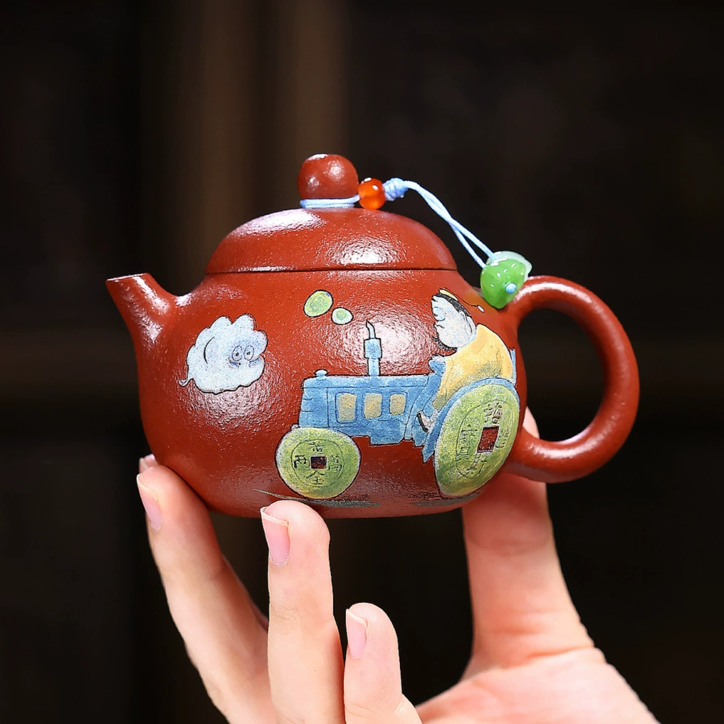Handmade Prosperity Wealth Wendan Zisha Clay Teapot - Image 5
