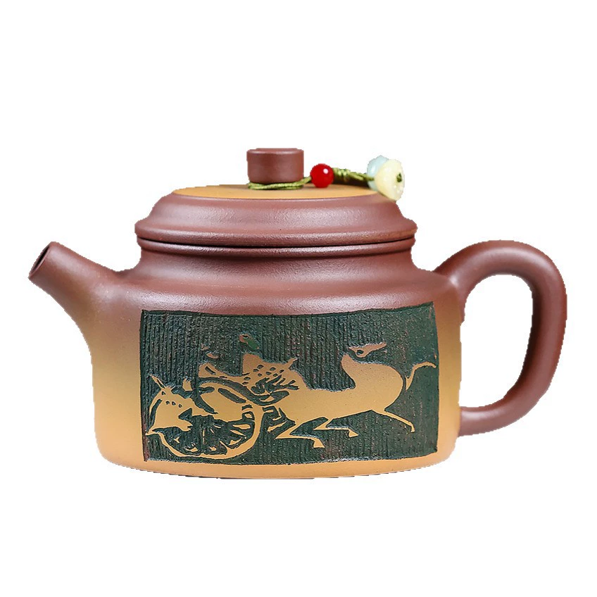 Semi-handmade Two-tone Dezhong Premium Zisha Teapot - Image 2