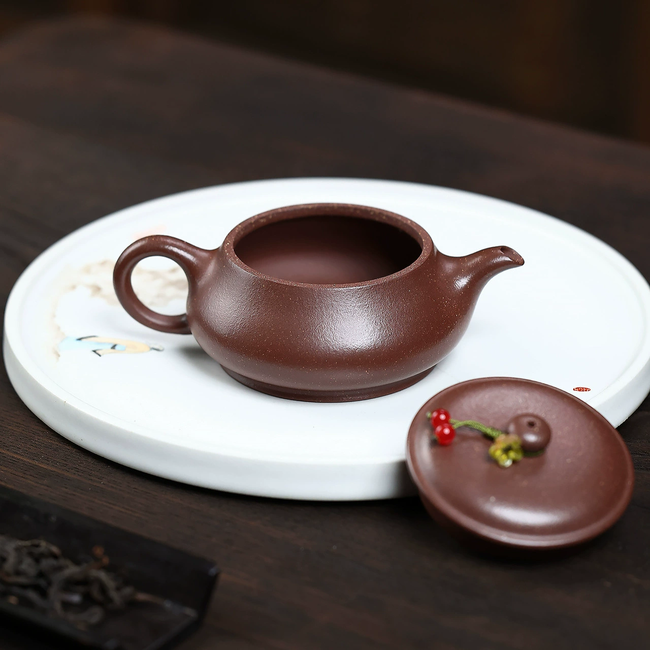 Semi-Handmade Jinsha Wenren Clay Teapot Chinese - Image 4