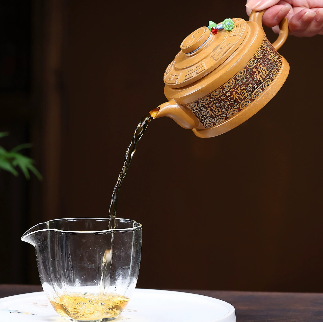 Handmade Plum Bamboo Cold River Chinese Tea Kettles - Image 5