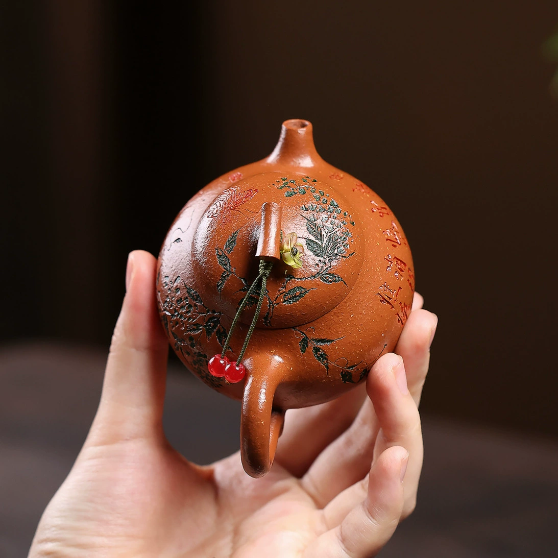 Handmade Shuoguo Eggplant Melon Clay Teapot Chinese - Image 4