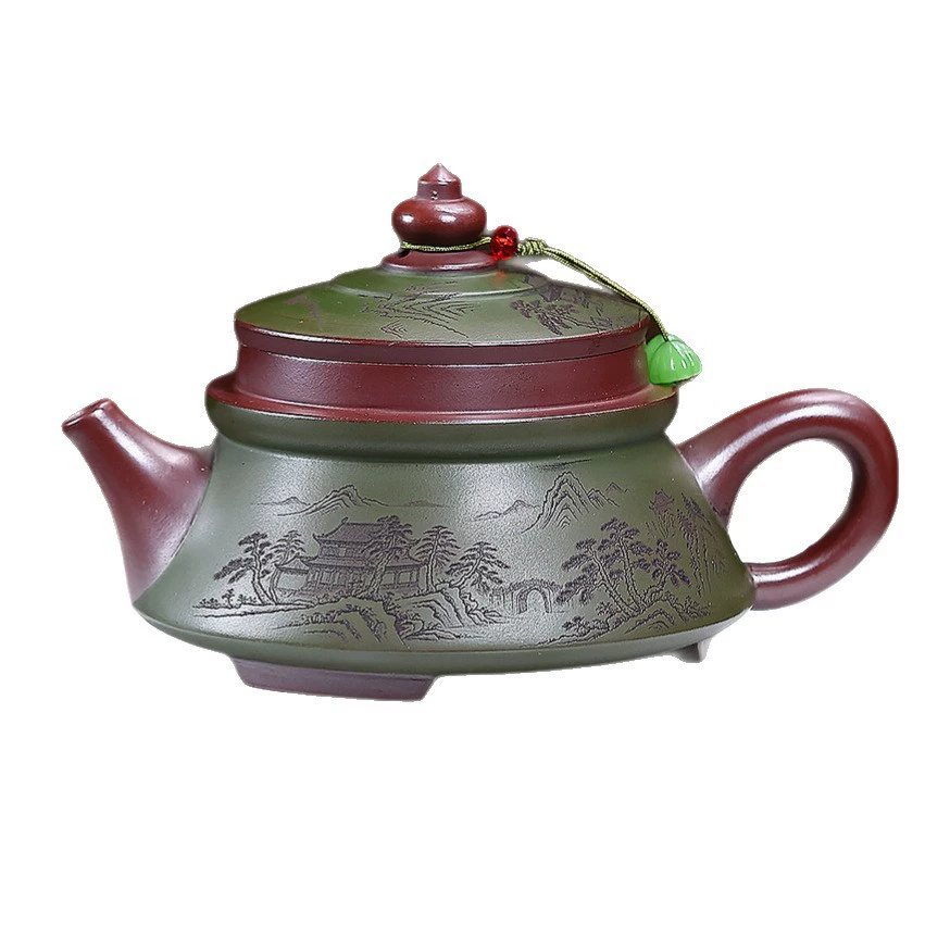 Two-tone Pagoda Chinese Yixing Clay Teapot for Home Use - Image 2