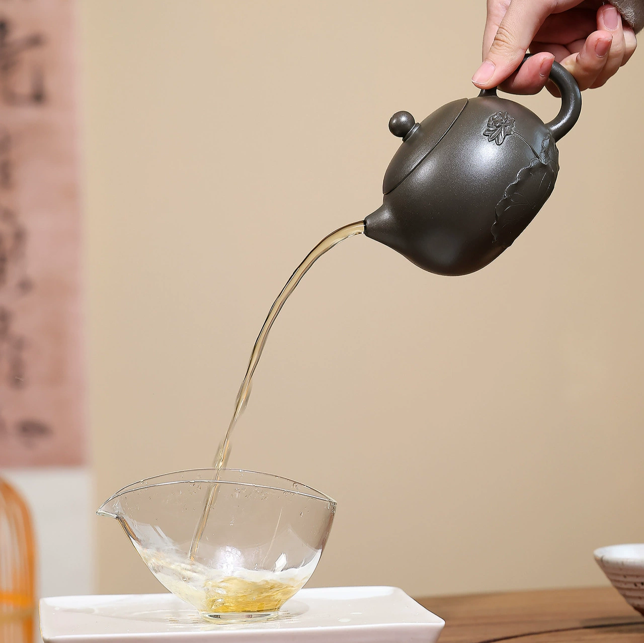 Wood‑Fired Kiln Lotus Xishi Chinese Tea Kettle - Image 2