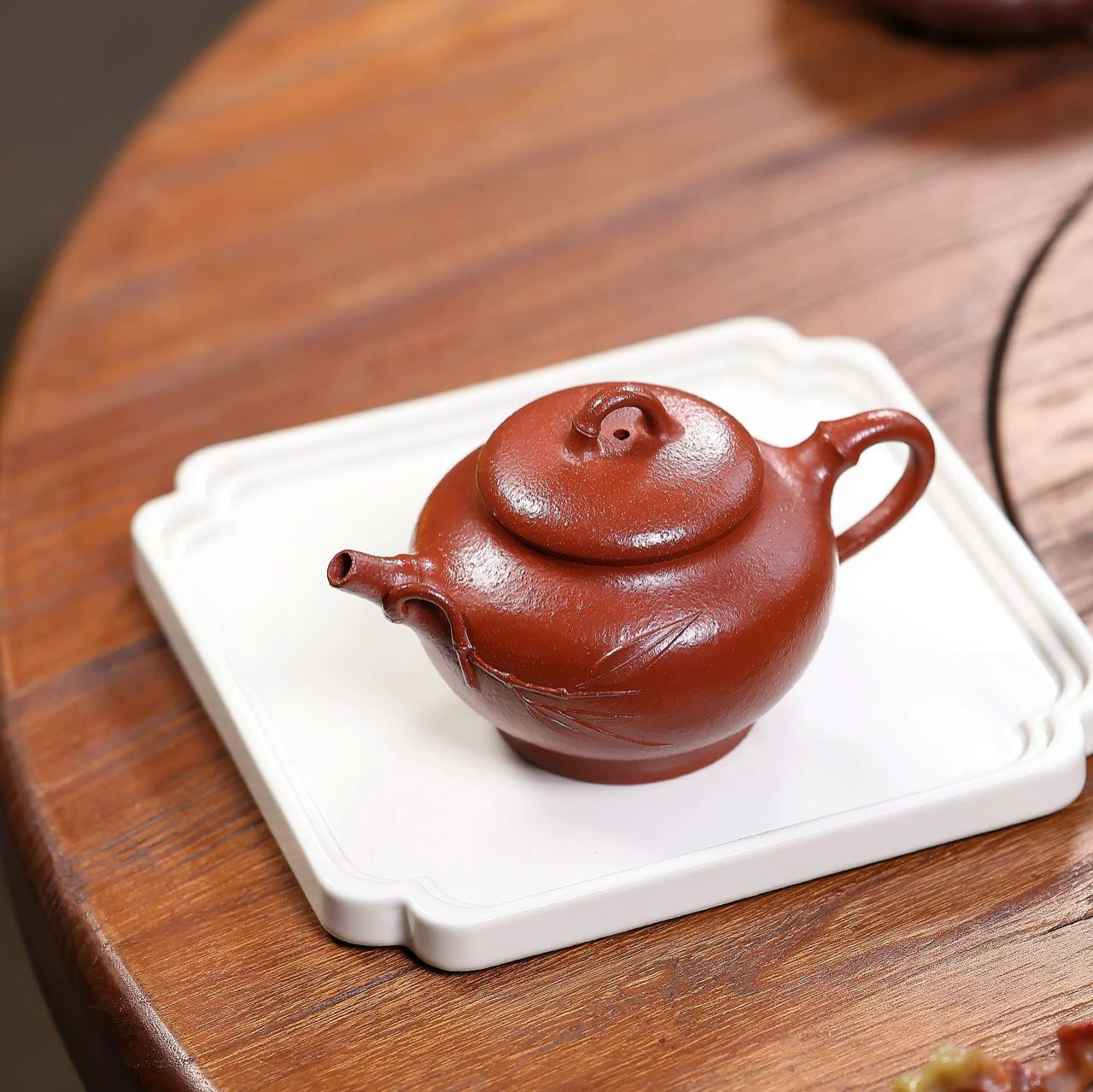 Semi‑Handmade Bamboo Joint Bamboo Stool Chinese Tea Kettle - Image 3