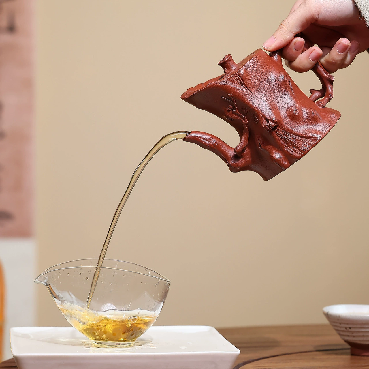 Semi Handmade Imitation Plum Stump Chinese Tea Kettle - Image 2
