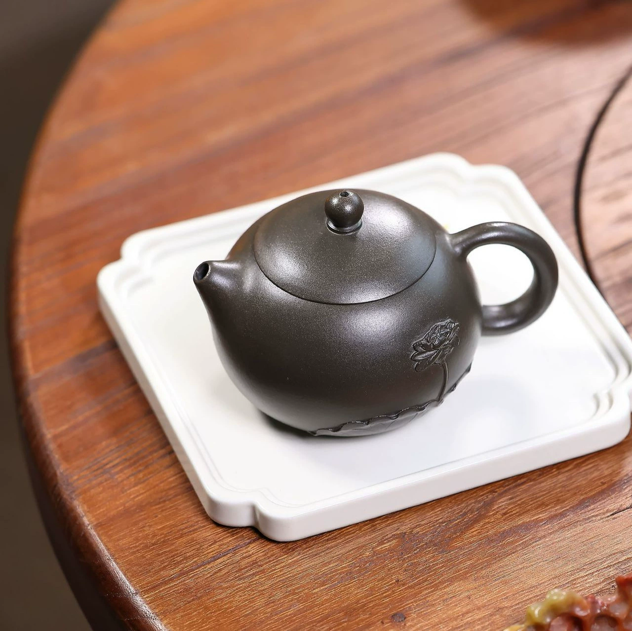 Wood‑Fired Kiln Lotus Xishi Chinese Tea Kettle - Image 4