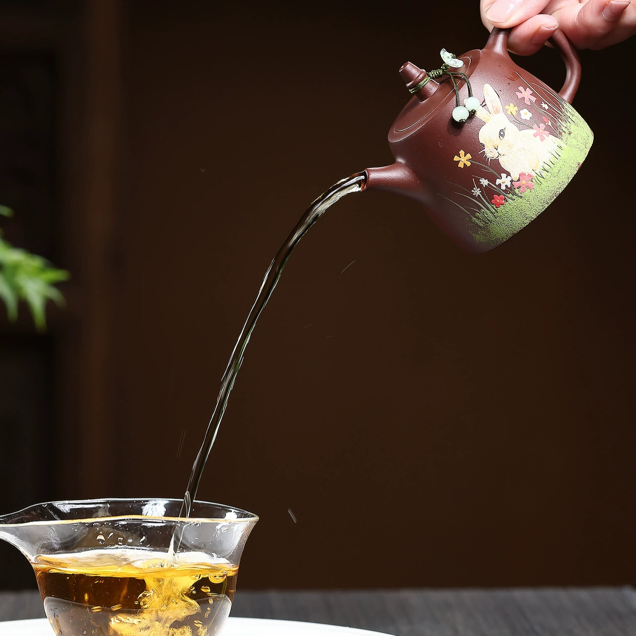 Semi-handmade Chinese Tea Kettle Rabbit Handuo Shape - Image 2
