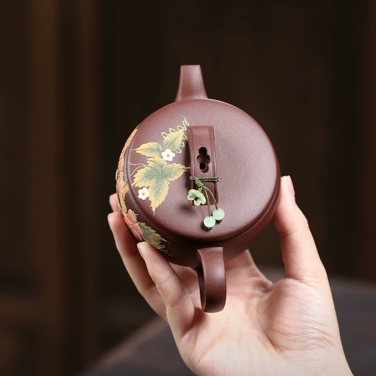 Semi-handmade Clay Teapot Calligraphy Carved Hanwa Shape - Image 3