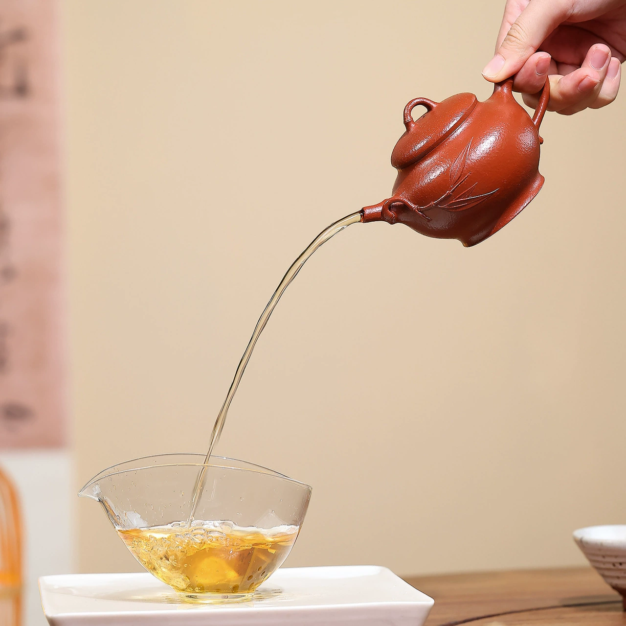 Semi‑Handmade Bamboo Joint Bamboo Stool Chinese Tea Kettle - Image 2