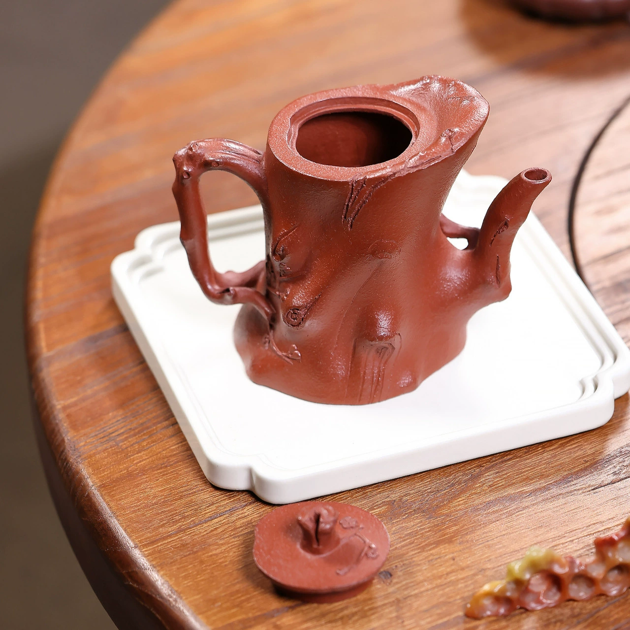Semi Handmade Imitation Plum Stump Chinese Tea Kettle - Image 4