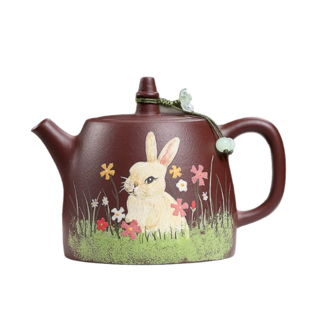 Semi-handmade Chinese Tea Kettle Rabbit Handuo Shape