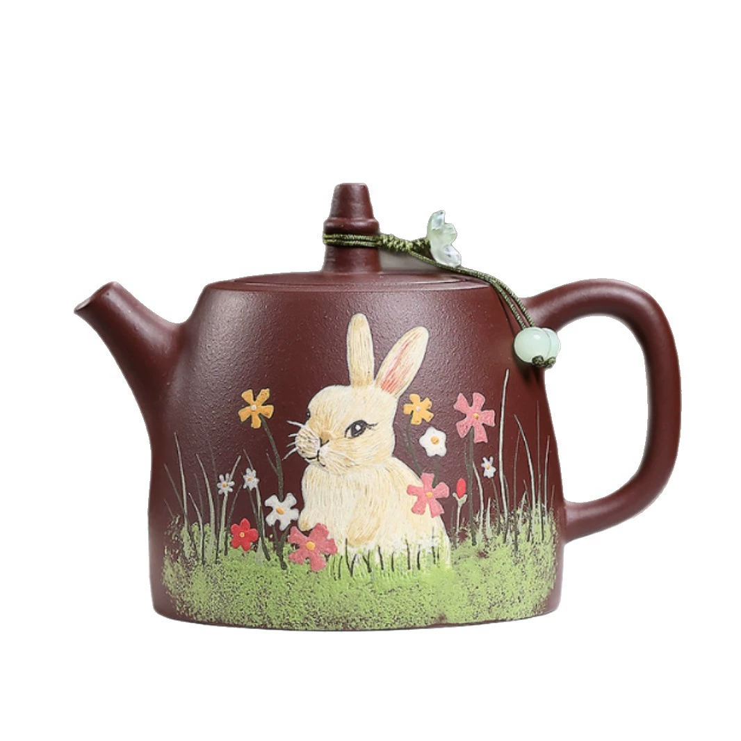 Semi-handmade Chinese Tea Kettle Rabbit Handuo Shape