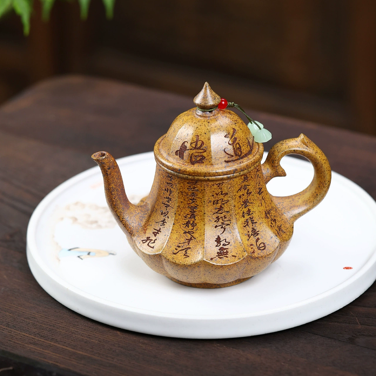 Zisha teapot Handmade Wood Fired Wudao Siting Style - Image 4