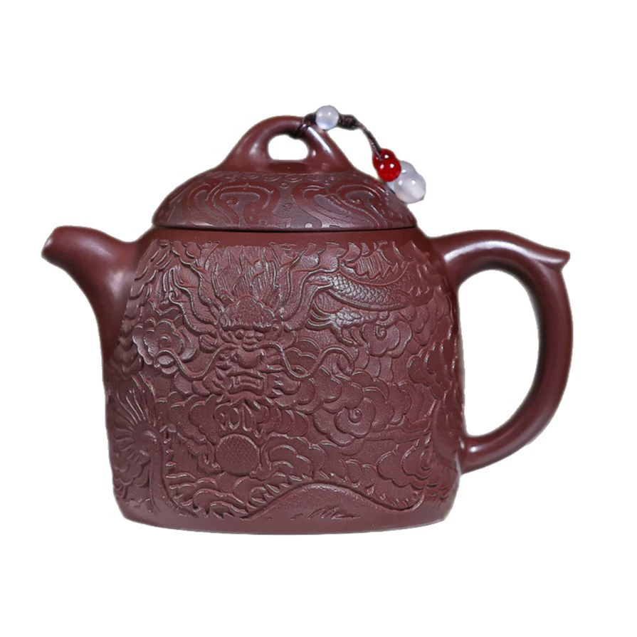 Hand Carved Dragon Qin Quan Handmade Clay teapot