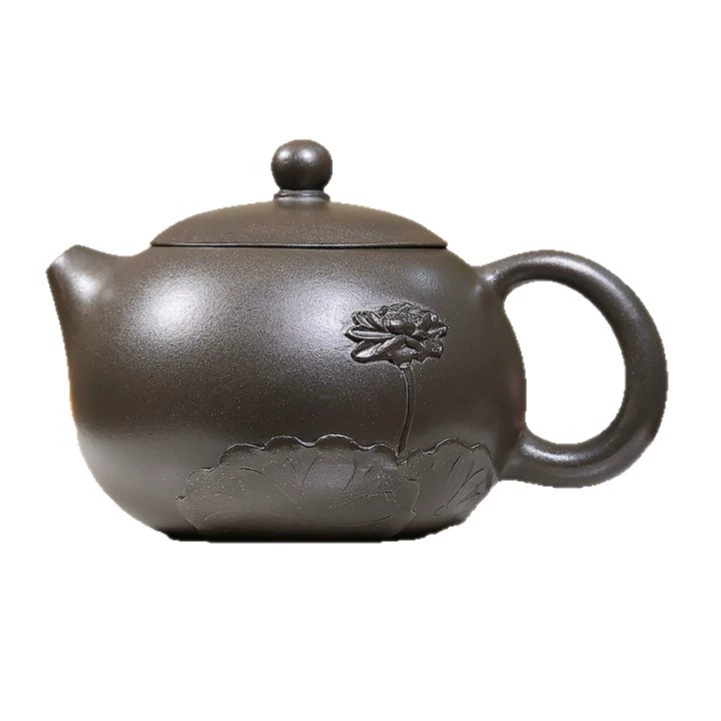 Wood‑Fired Kiln Lotus Xishi Chinese Tea Kettle