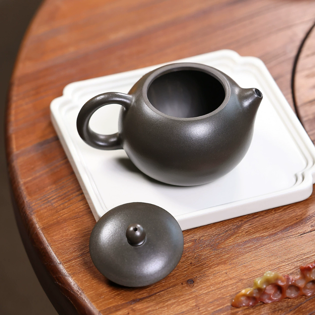 Wood‑Fired Kiln Lotus Xishi Chinese Tea Kettle - Image 3